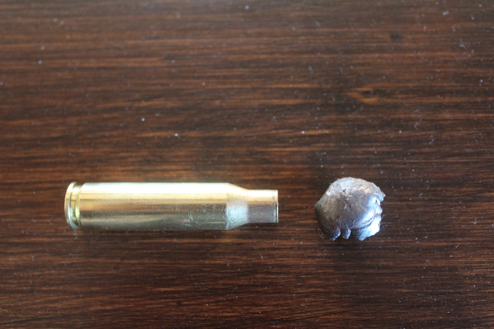 This 140-grain Remington Core-Lokt bullet was recovered from Caroline Boddington’s New Zealand red stag. Thanks to its moderate velocity, bullet performance in the 7mm-08 is routinely excellent.
