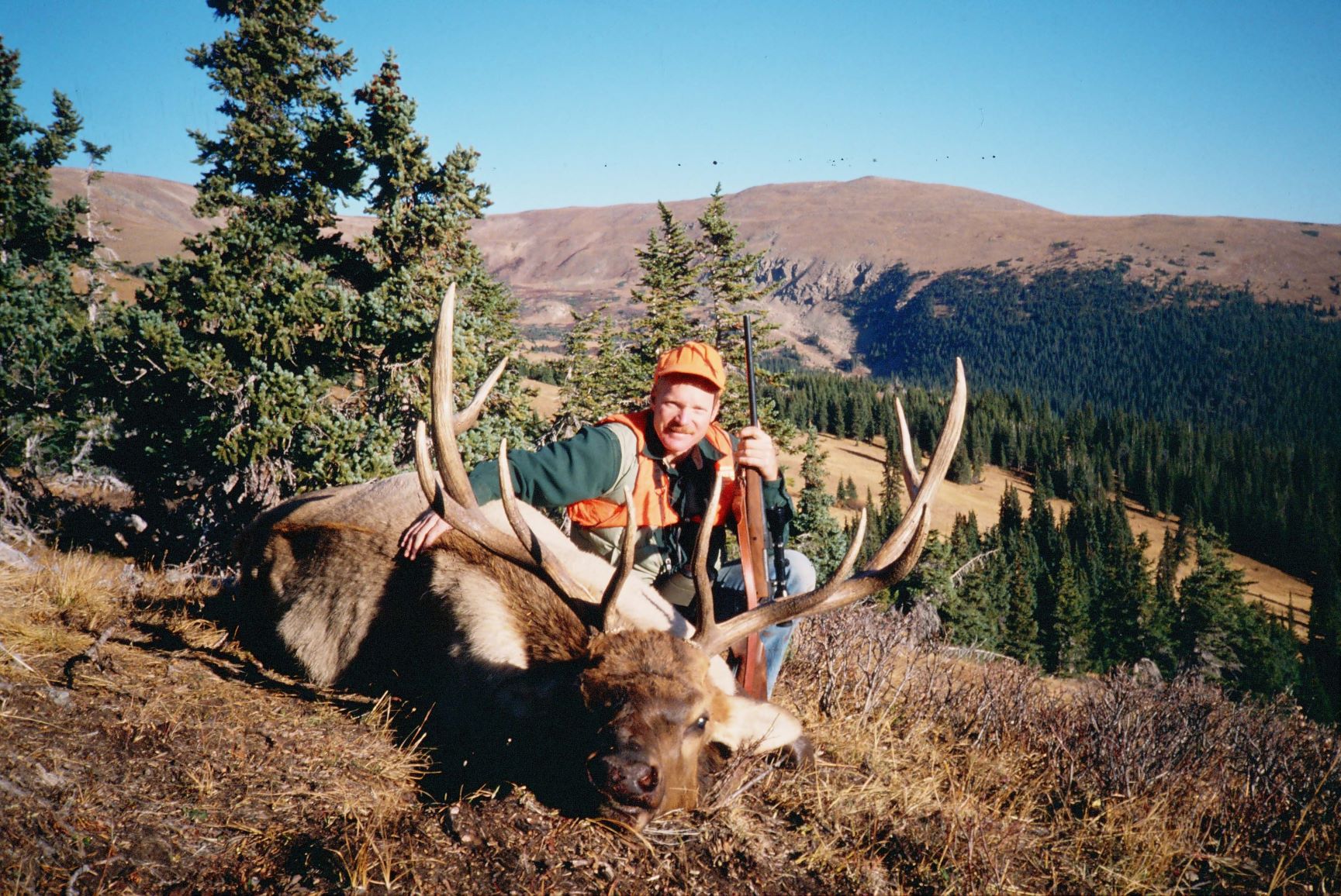 Co elk .30-06: Of several, this is the first elk I took with a .30-06, a Remington M700 using 180-grain Nosler Partitions. Both the .308 and .30-06 are superb elk rifles…at moderate ranges.