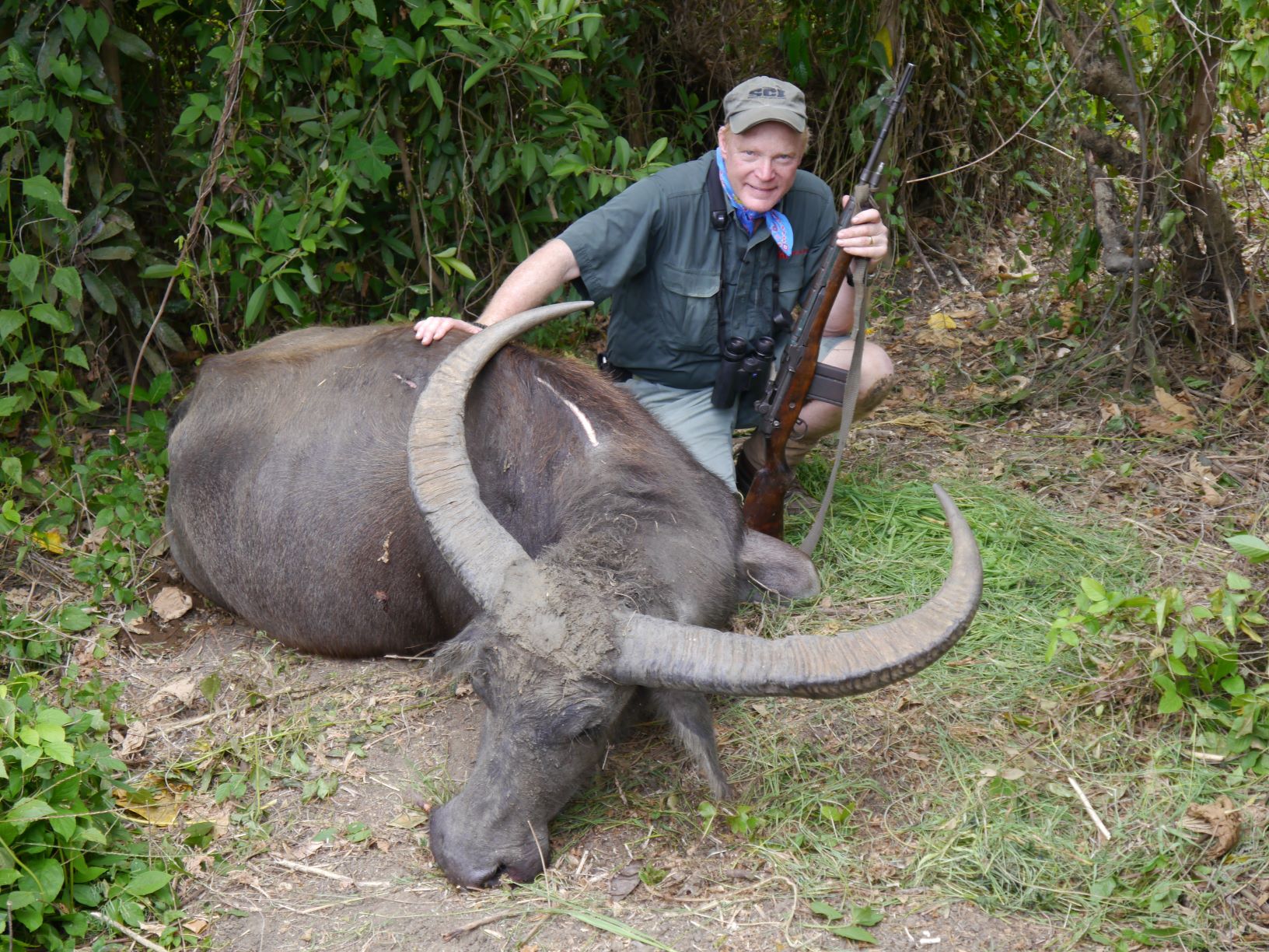This Asian water buffalo is the largest game I’ve taken with either .30-06 or .308. Firearms can’t be brought into the Philippines, so we used an old M14 and military ball ammo borrowed from the local military. For close-range jungle shooting it worked just fine!
