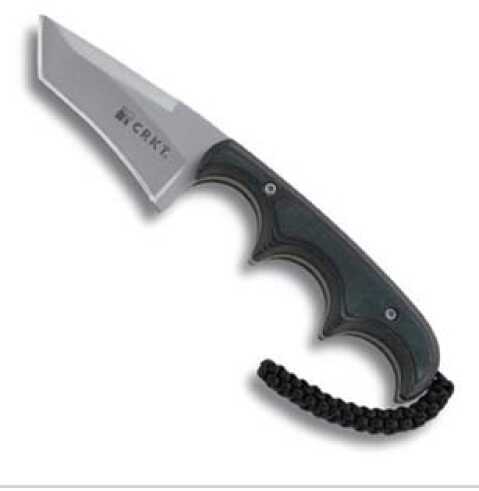 Columbia River Knife & Tool Minimalist Tanto Bowie 2.125" Fixed Blade Plain Edge 5Cr15MoV/Bead Blast Black Zytel S