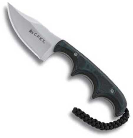 Columbia River Knife & Tool Bowie Minimalist Fixed Blade 5Cr15MoV/Bead Blast Plain Zytel Sheath 2.125" Black