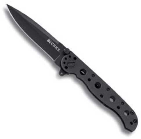 Columbia River Knife & Tool M16 Folding Black Oxide Plain Spear Point Dual Thumb Stud/Flipper/Pocket Clip 3"