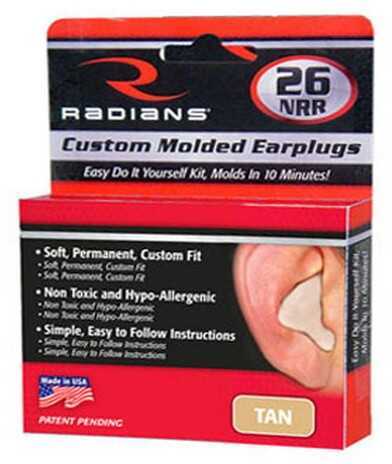 Radians Custom Molded Earplugs Retail Box Tan Model: CEP002-T