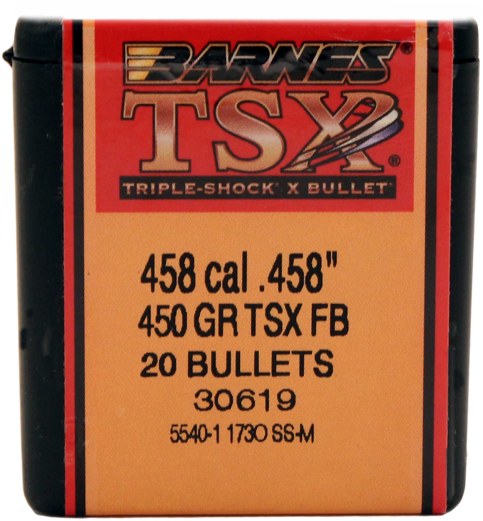 Barnes All Copper Triple-Shock X Bullet 458 Caliber 450 Grain Flat Base 20/Box Md: 45819