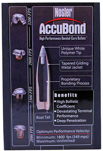 Nosler Accubond 8MM Caliber 200 Grain Spitzer 50/Box Md: 54374 Bullets