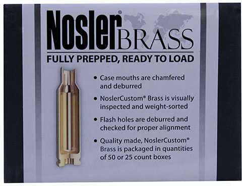 Nosler Custom Unprimed Brass For 22-250 Remington Md: 10065
