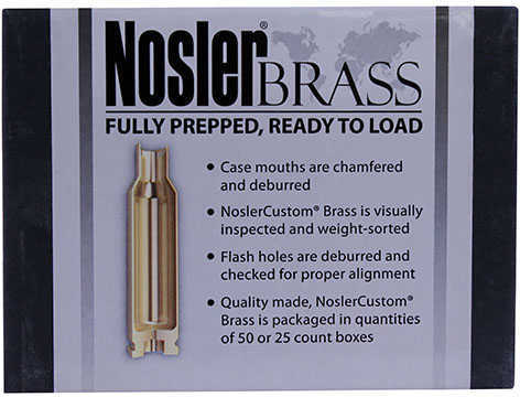 Nosler Custom Unprimed Brass For 30-06 Springfield 50 Per Box Md: 10226