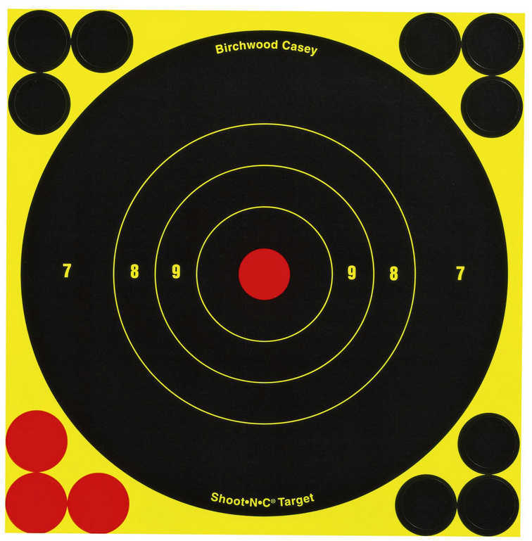 Birchwood Casey 34550 Shoot-N-C Self-Adhesive Paper 6" Bullseye Black 60 Pack