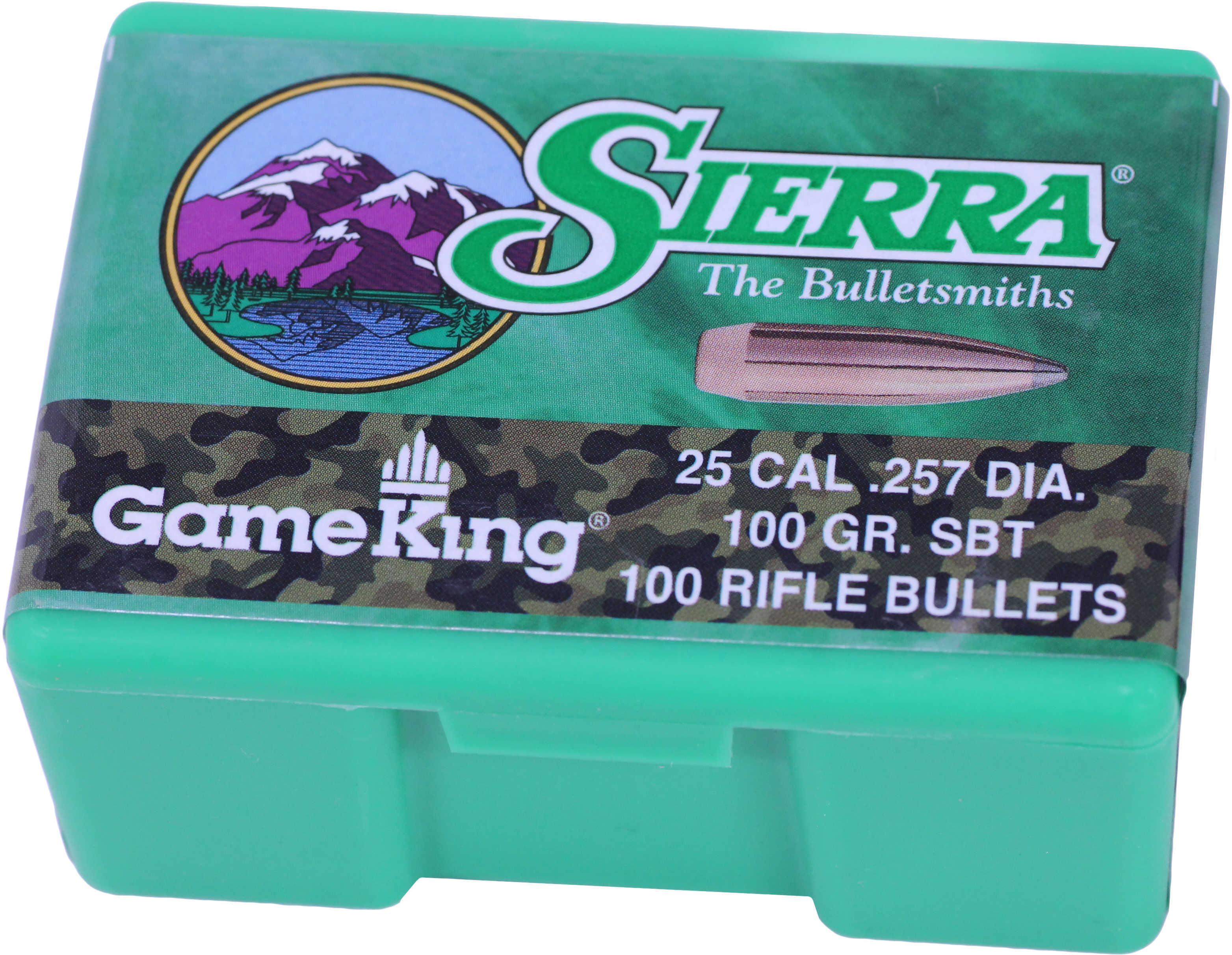 Sierra Gameking 25 Caliber 100 Grain Boat Tail Spitzer 100/Box Md: 1625 Bullets