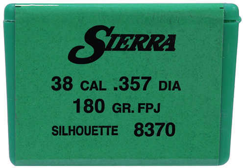 Sierra Tournament Master 38 Caliber 180 Grain Full Profile Jacket 100/Box Md: 8370 Bullets