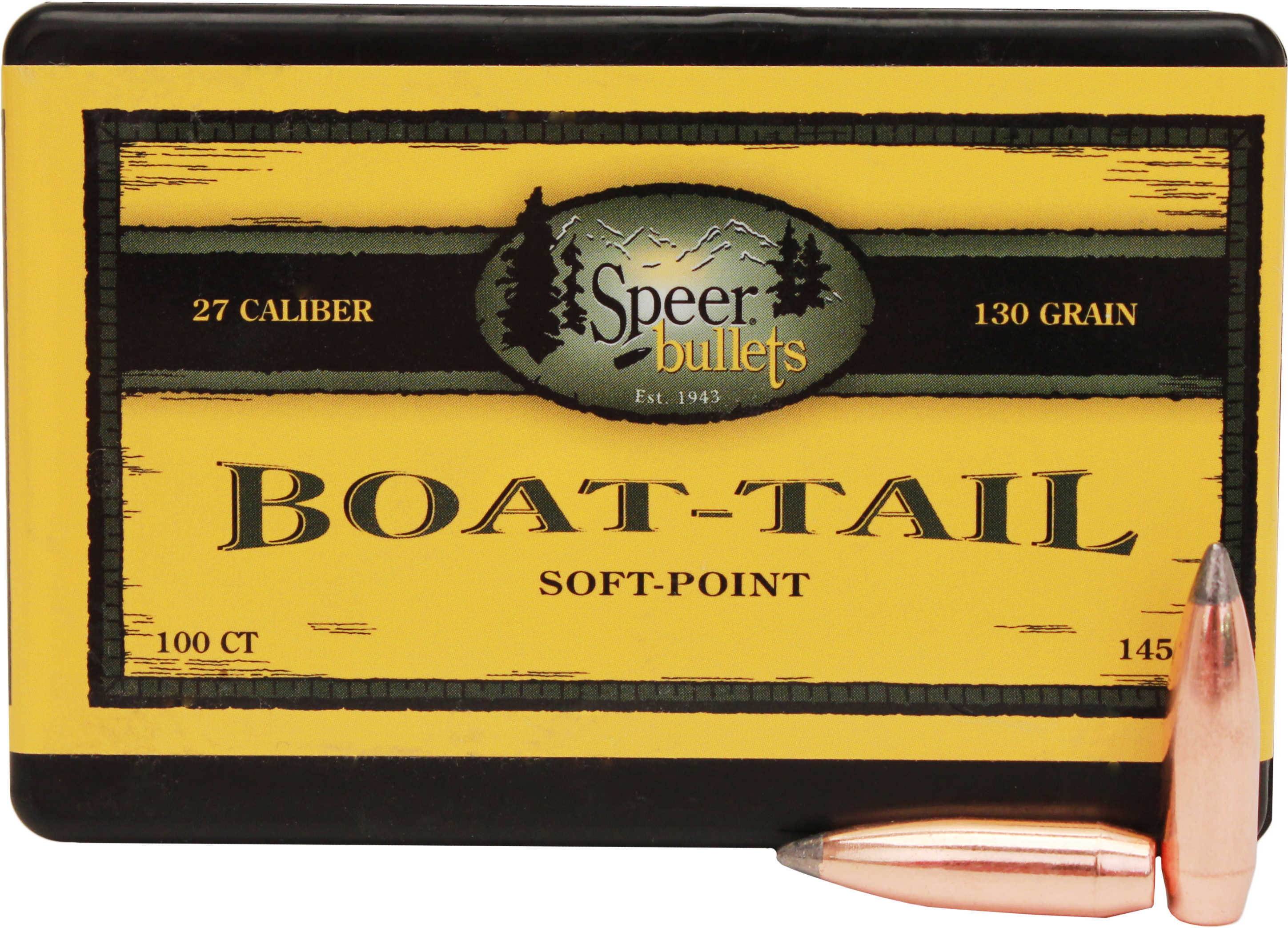 Speer 270 Caliber 130 Grain Spitzer/Boat Tail Bullet 100/Box Md: 1458