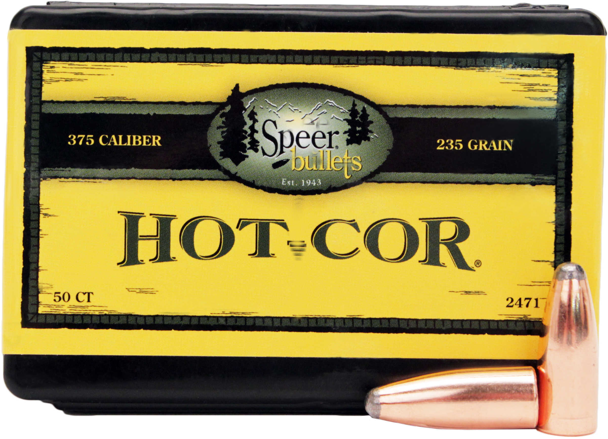 Speer Bullets 2471 Hot-Cor 375 Caliber .375 235 GR Semi-Spitzer Soft Point 50 Box