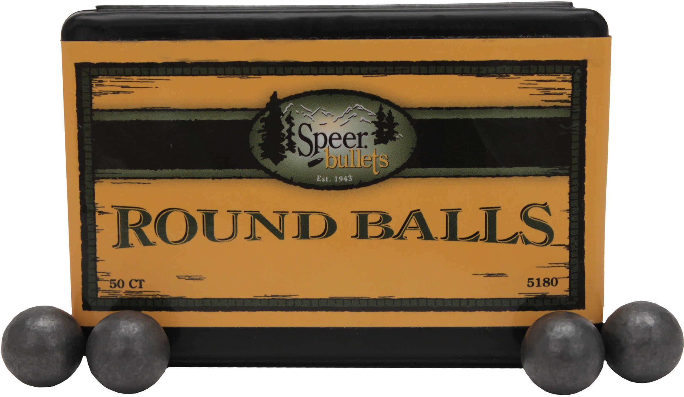 Speer Round Lead Balls 58 Caliber 278 Grain 50/Pack Md: 5180