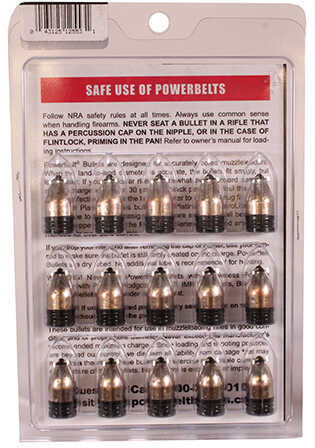 CVA 50 Caliber Platinum Powerbelt Bullets 270 Grain 15/Pack Md: AC1553AT
