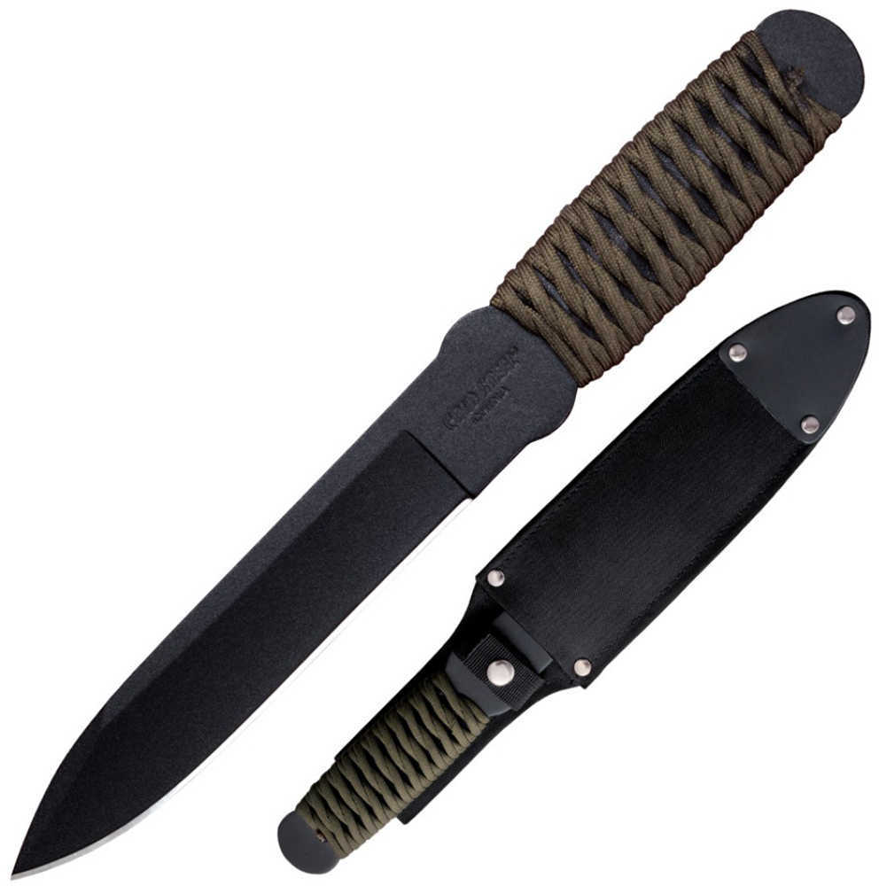 Cold Steel 80TFTC True Flight Fixed 1055 Carbon Spear Point Blade Paracord Wrap