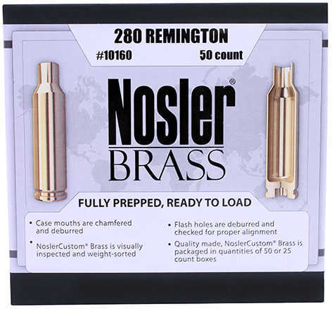 Nosler Unprimed Brass Cases For .280 Remington/50 Pack Md: 10160