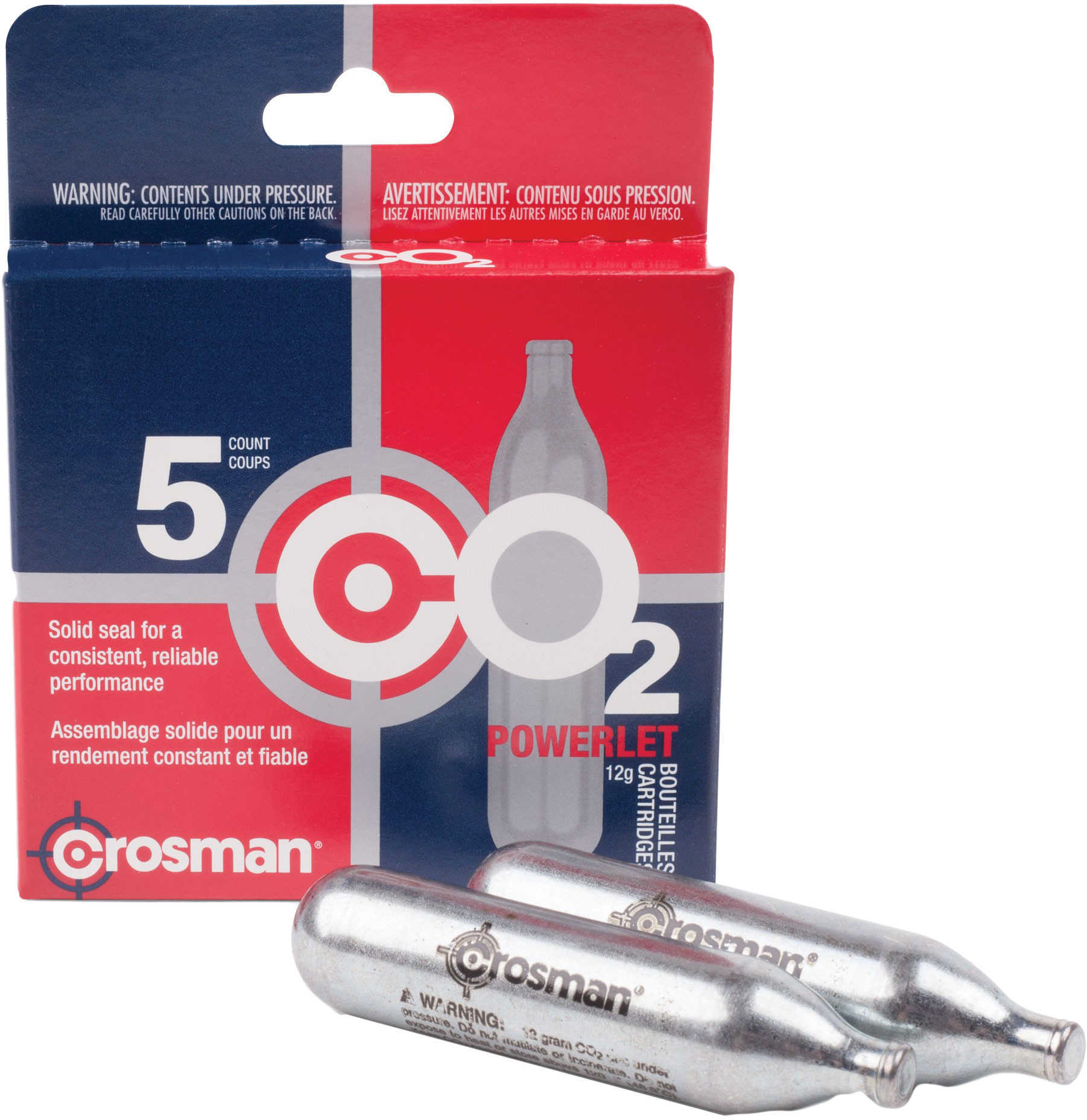 Crosman 231B Powerlet CO2 Cartridges 12 Grams Stainless 5pk