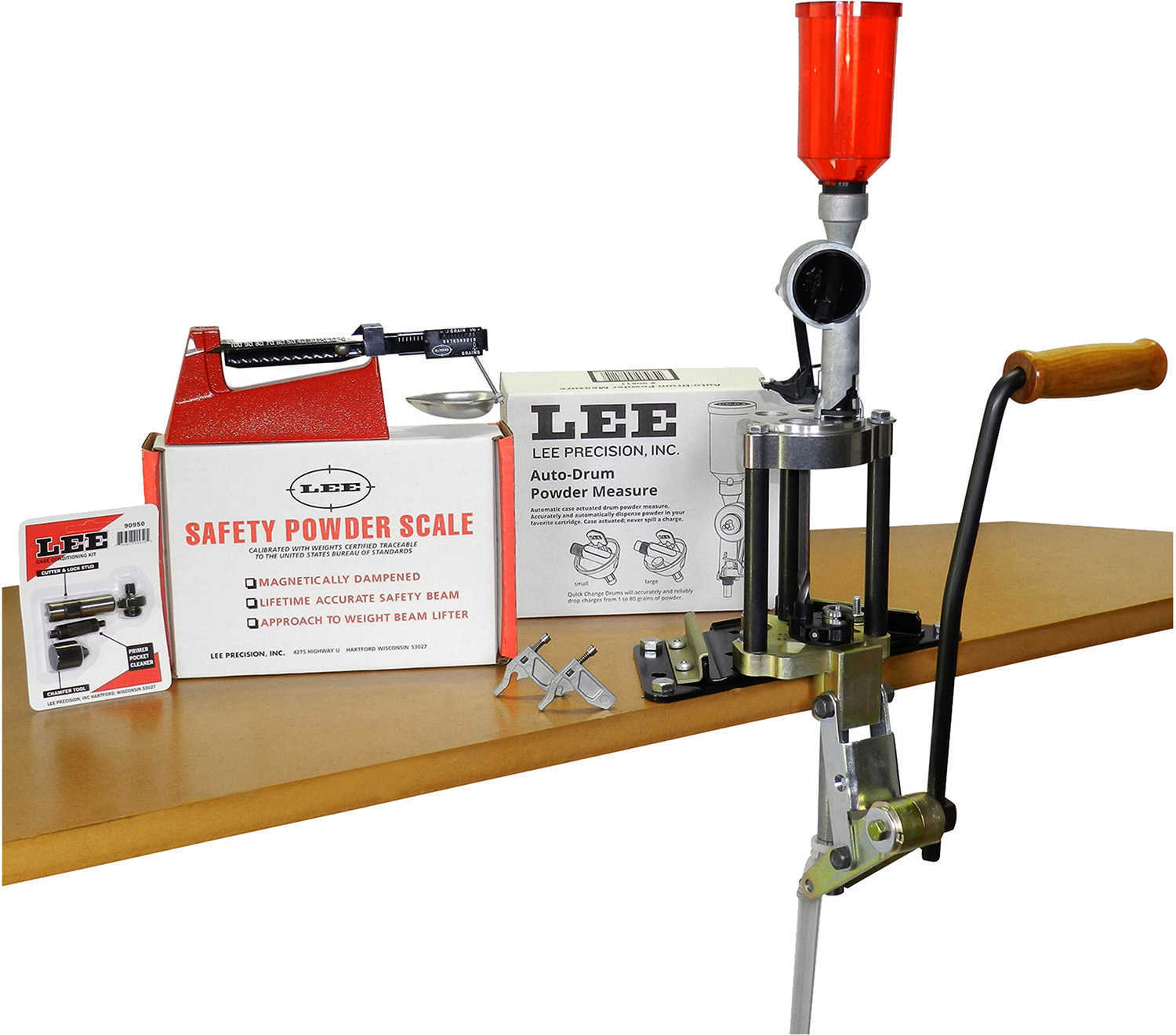 Lee Deluxe Turret Press 4 Hole With Auto Index Reload Kit Md: 90928
