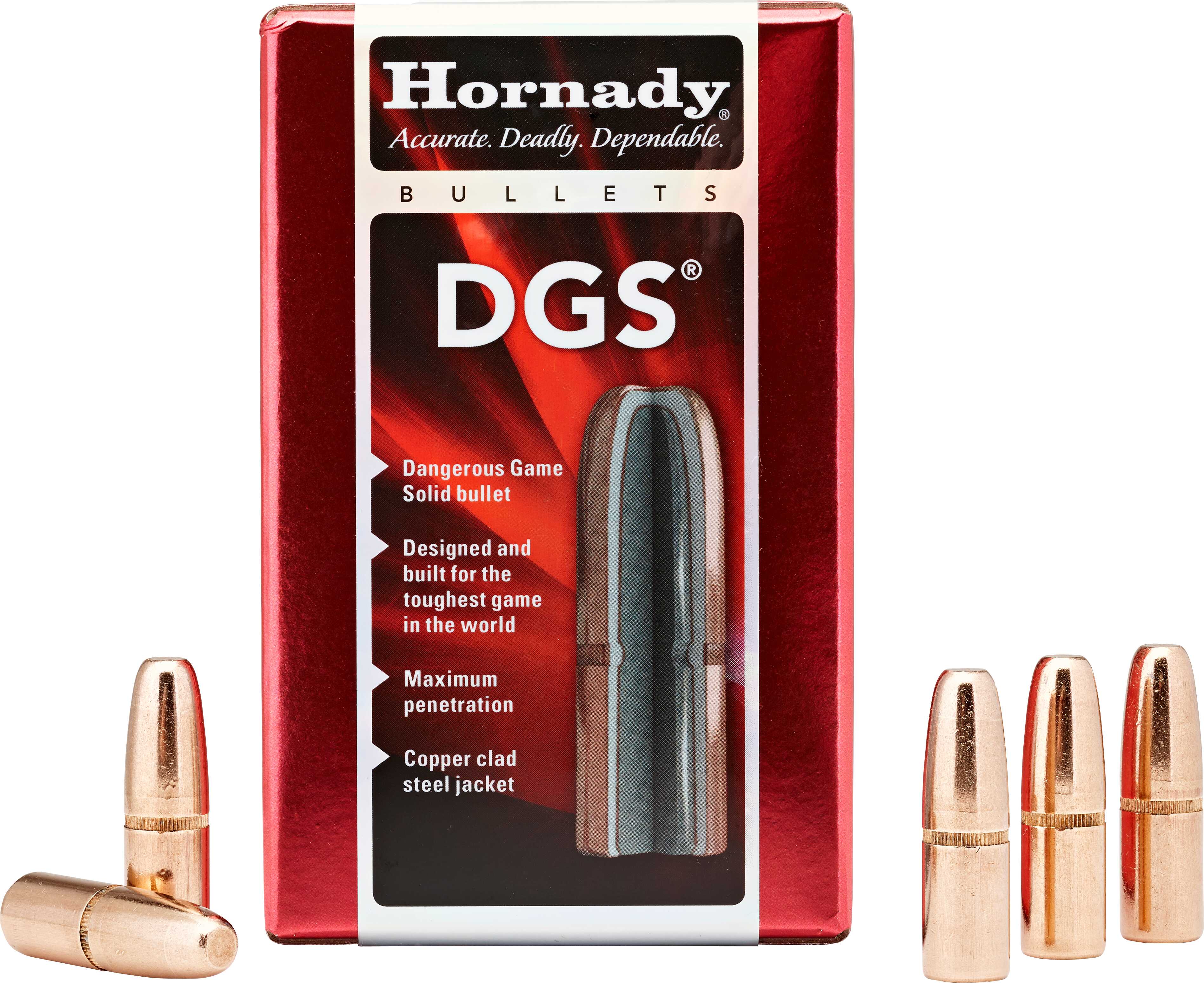 Hornady .458 Caliber 500 Grain DGS Dangerous Game Solid  Bullets 50/Box Md: 4507
