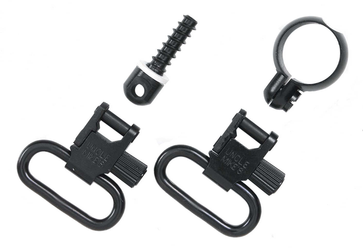 Uncle Mikes 1" Black Quick Detach Sling Swivels Winchester & Marlin Lever Action Md: 13312