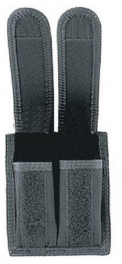 Uncle Mikes Blk Dbl Mag Pouch w/Velcro Closure-img-1