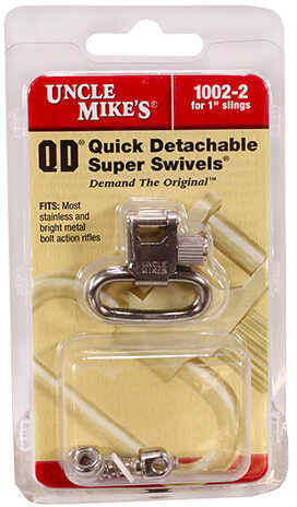 Uncle Mikes 1" Quick Detach Nickel Sling Swivels Md: 10022