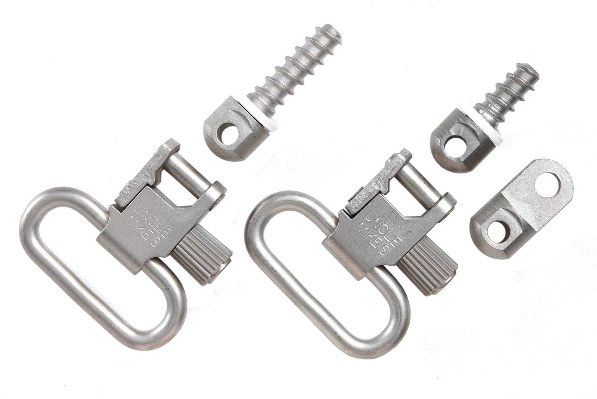 Uncle Mikes 1" Quick Detach Nickel Sling Swivels For Ruger® Autos/Carbines Md: 14622