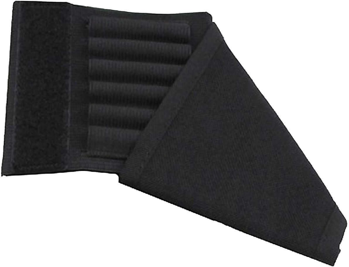 Uncle Mikes 88482 Buttstock Shell Holder Flap Style 6 Rifle Rounds Nylon Black