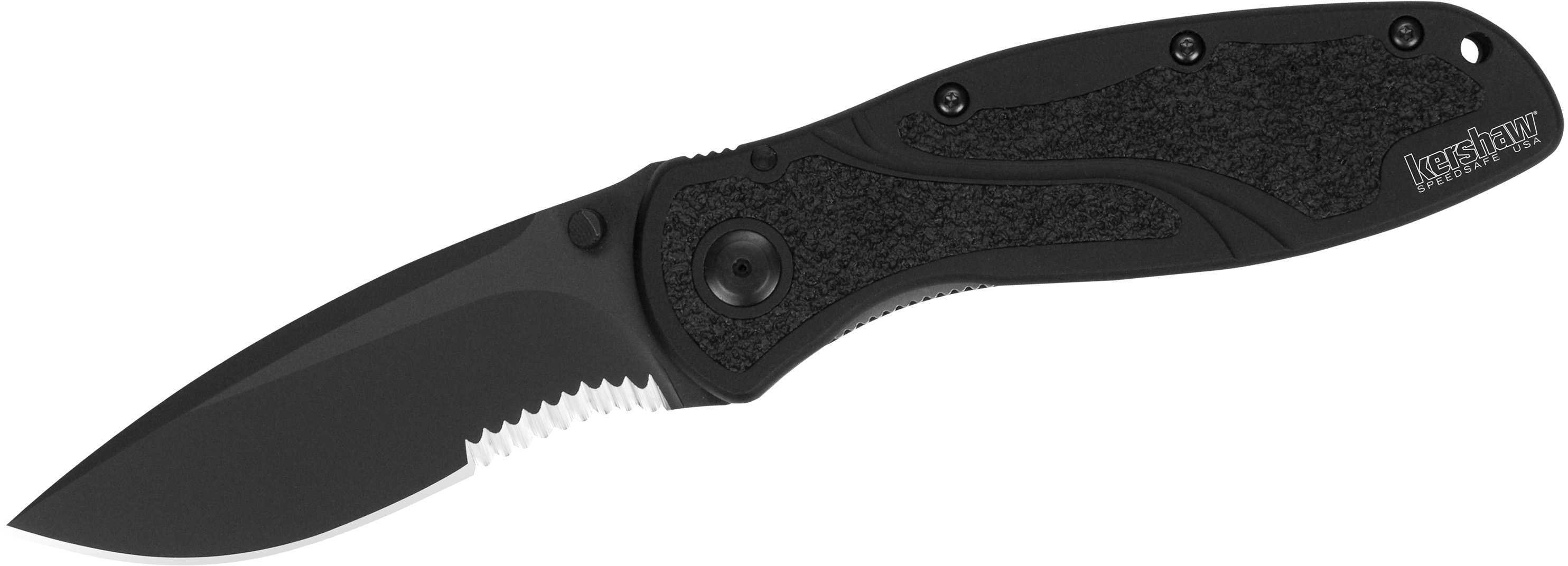 Kershaw Folding Knife W/Partially Serrated Edge Md: 1670BLKST
