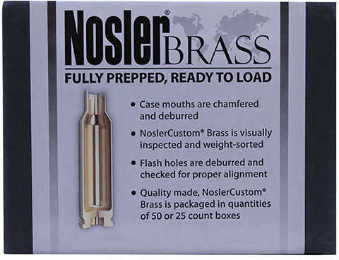 Nosler Custom Unprimed Brass For 264 Winchester 50 Per Box Md: 11234