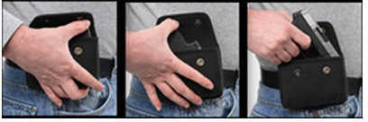 Bulldog Black Vinyl Cell Phone Concealed Holster With Trim Md: BD840