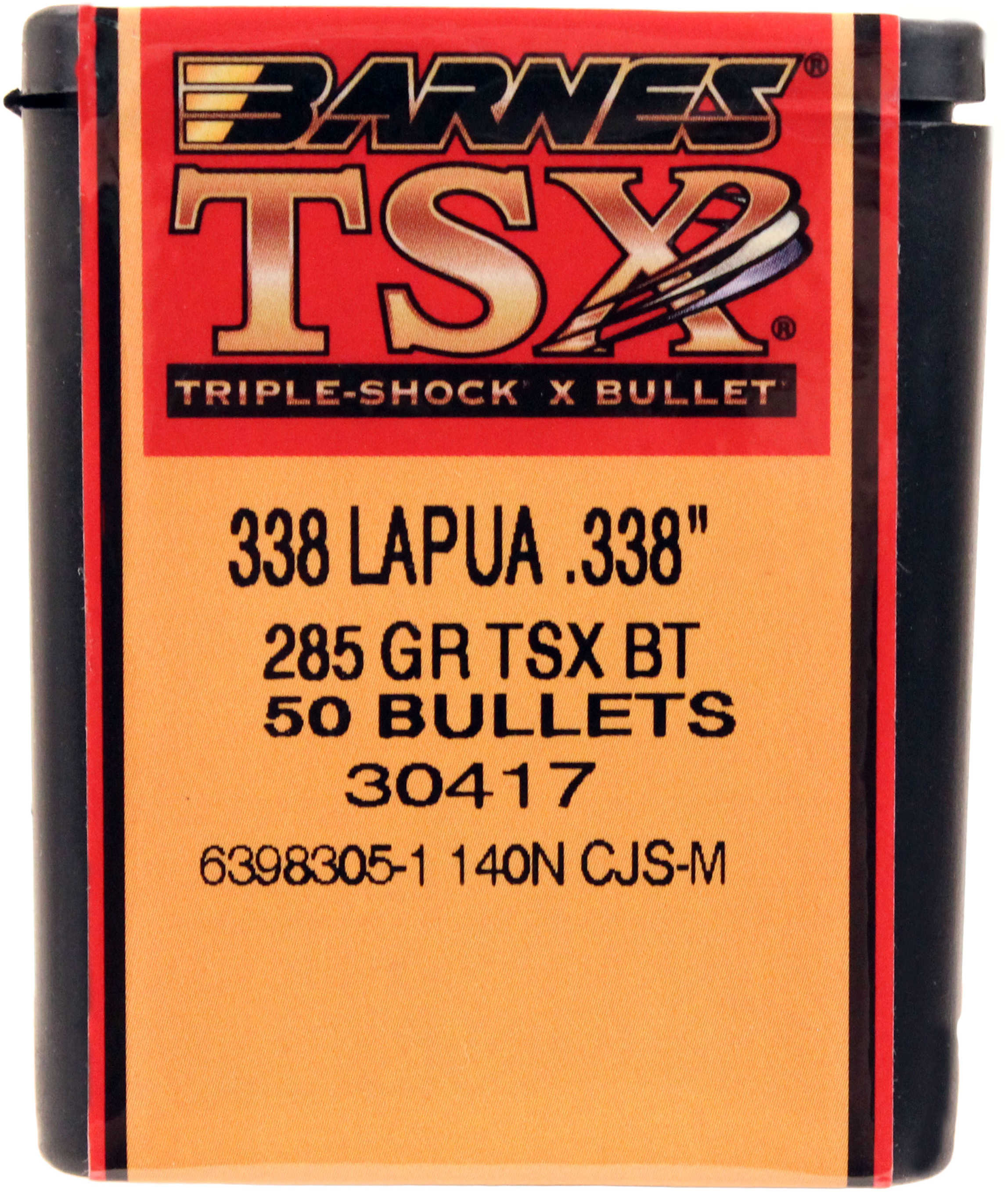 Barnes TSX Bullets .338 Lapua .338" 285 Gr BT 50/ct