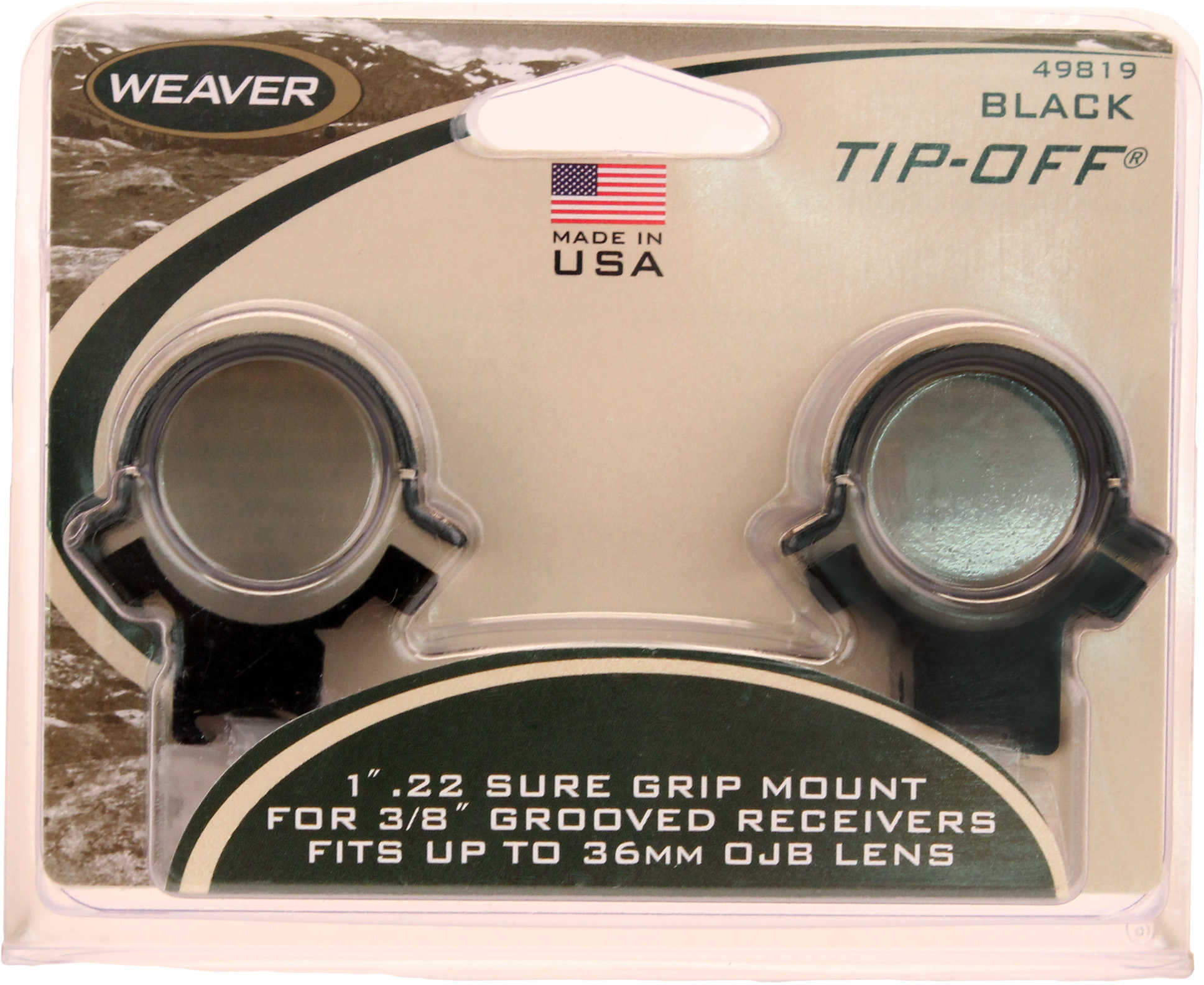 Simmons Weaver 1" Tip Off Mounts With Gloss Black Finish Md: 49819