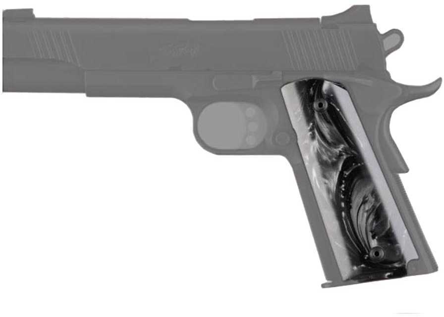 Hogue Colt Government Ambidextrous Safety Cut, Polymer Grip Panels Black Pearl Md: 45418