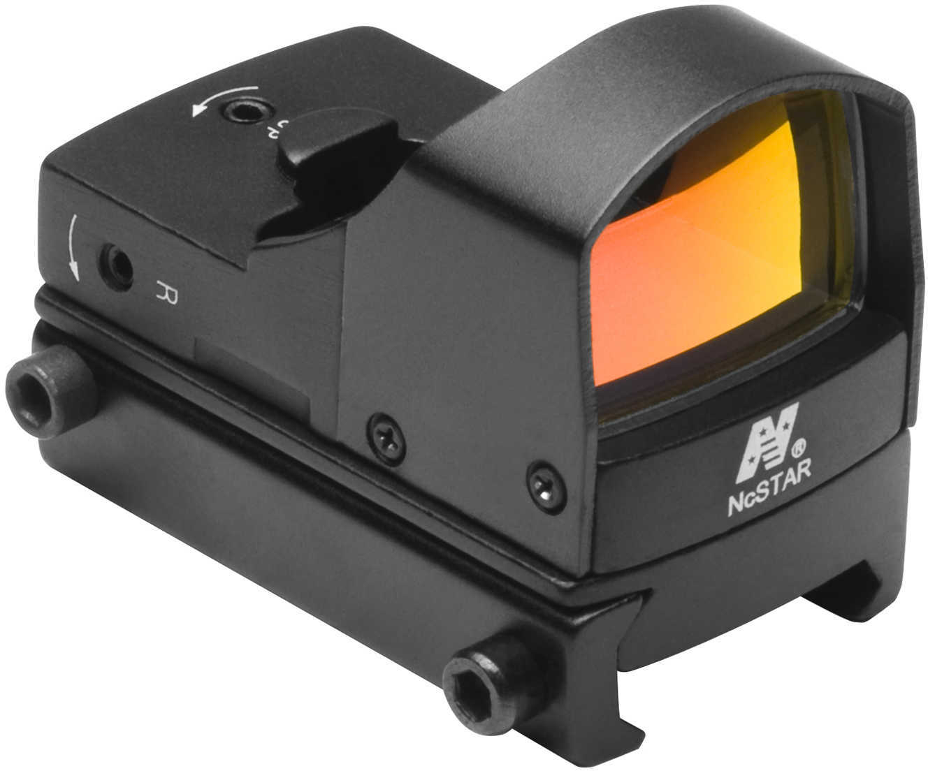 NCStar Red Dot Compact 1X 23.5X16.8mm Obj Unltd FOV & Eye Relief 2MOA Black Md: DDAB