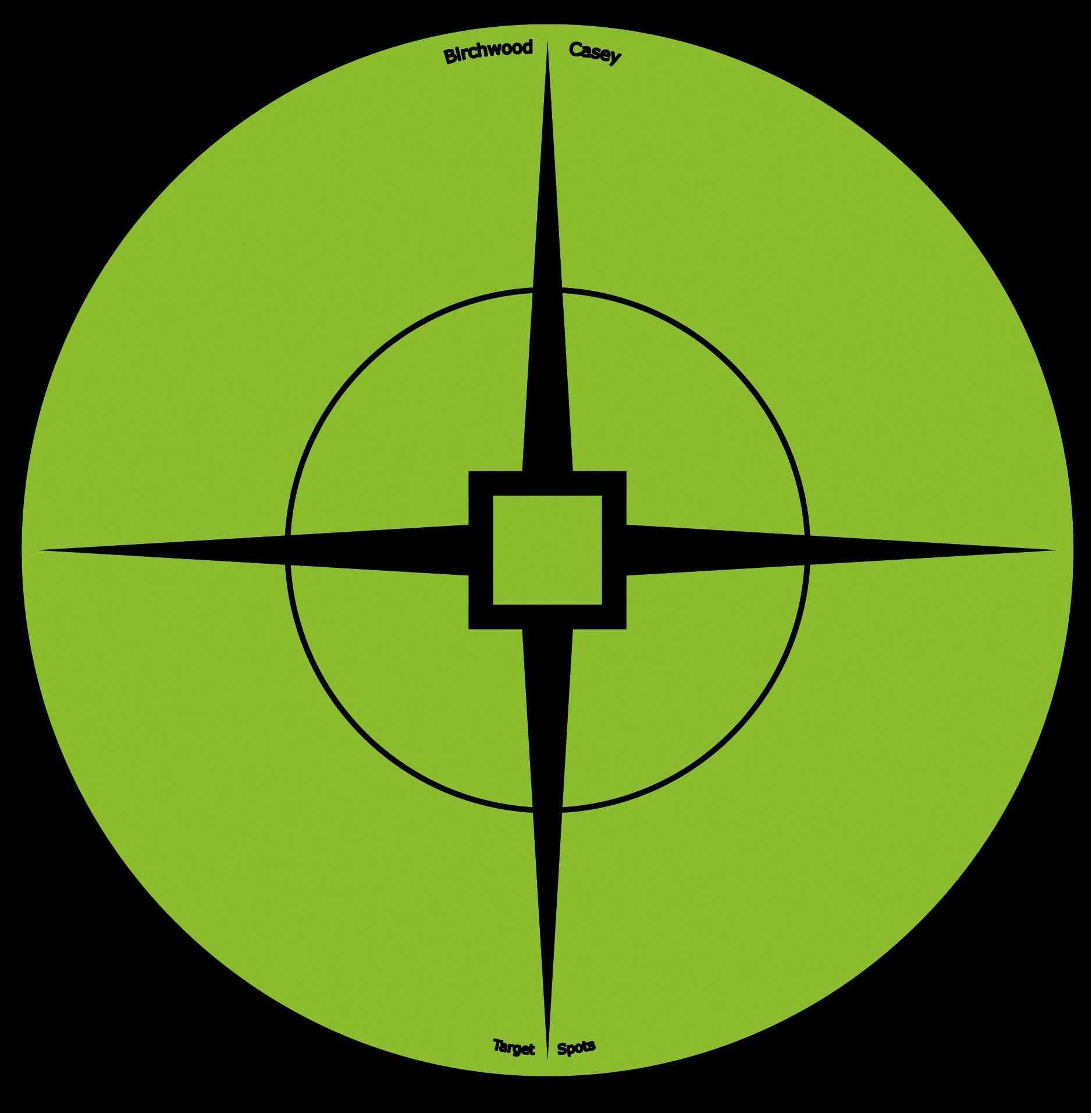 Birchwood Casey 33938 Target Spots Self-Adhesive Paper Crosshair Green 60-1"/30-2"/20-3"