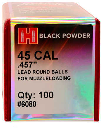 Hornady 45 Caliber Round Balls 143 Grains Bullet 100/Pack Md: 6080