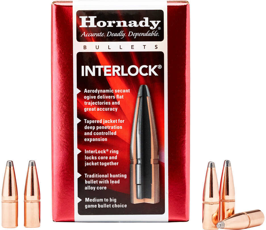Hornady Rifle Bullet 30 Caliber 165 Grain Boat Tail Spire Point 100/Box Md: 3045