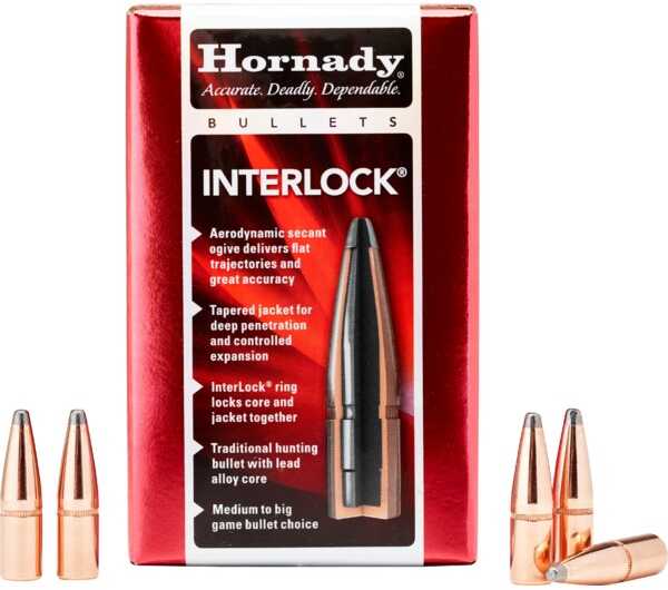 Hornady Interlock 338 Caliber Bullets 250 Grain SP RP Per 100 Md: 3335