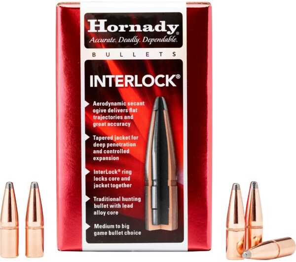 Hornady Interlock 338 Caliber Bullets 250 Grain SP RP Per 100 Md: 3335