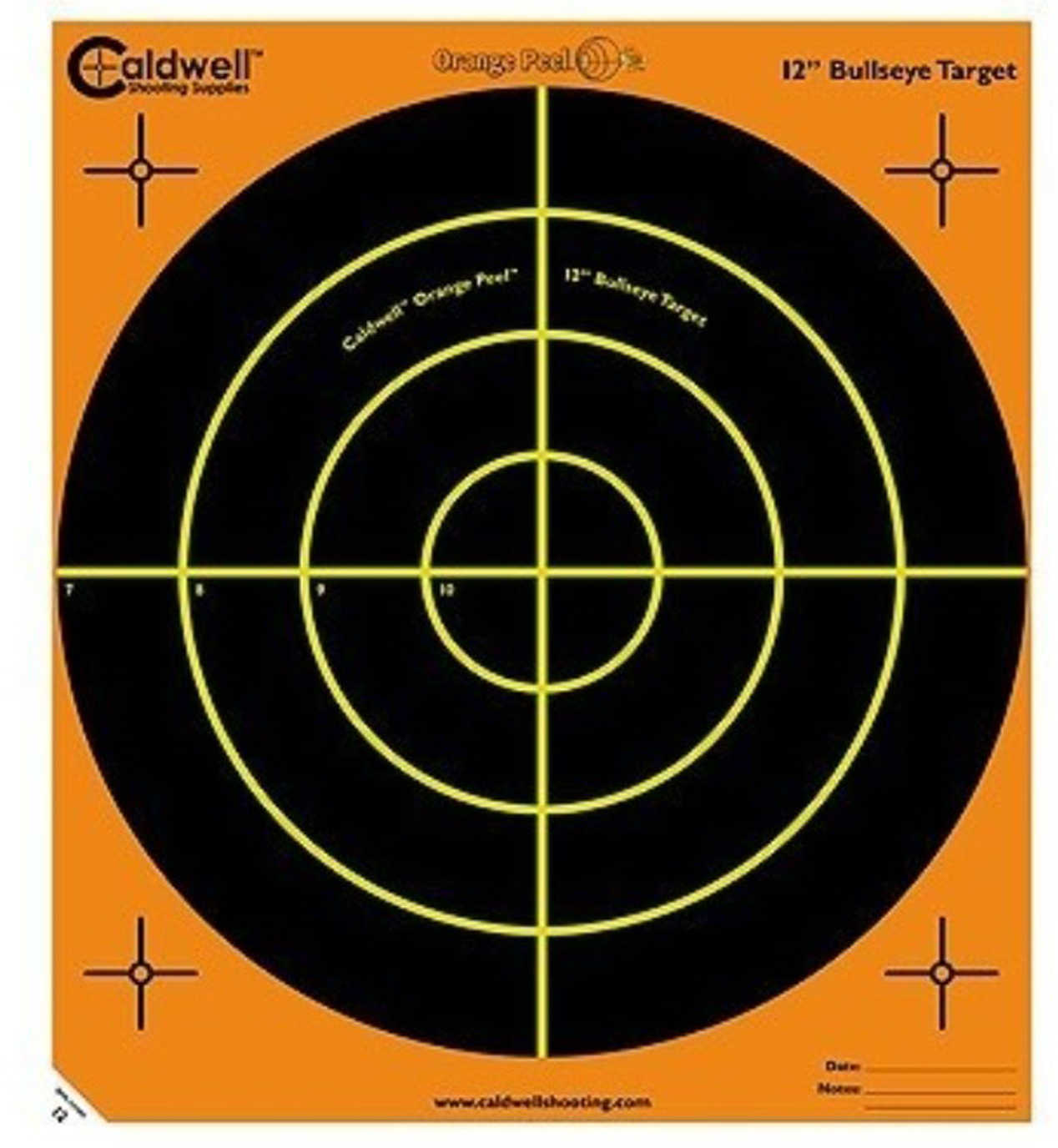 Caldwell 12" Bullseye 5/Pk Orange Peel Target