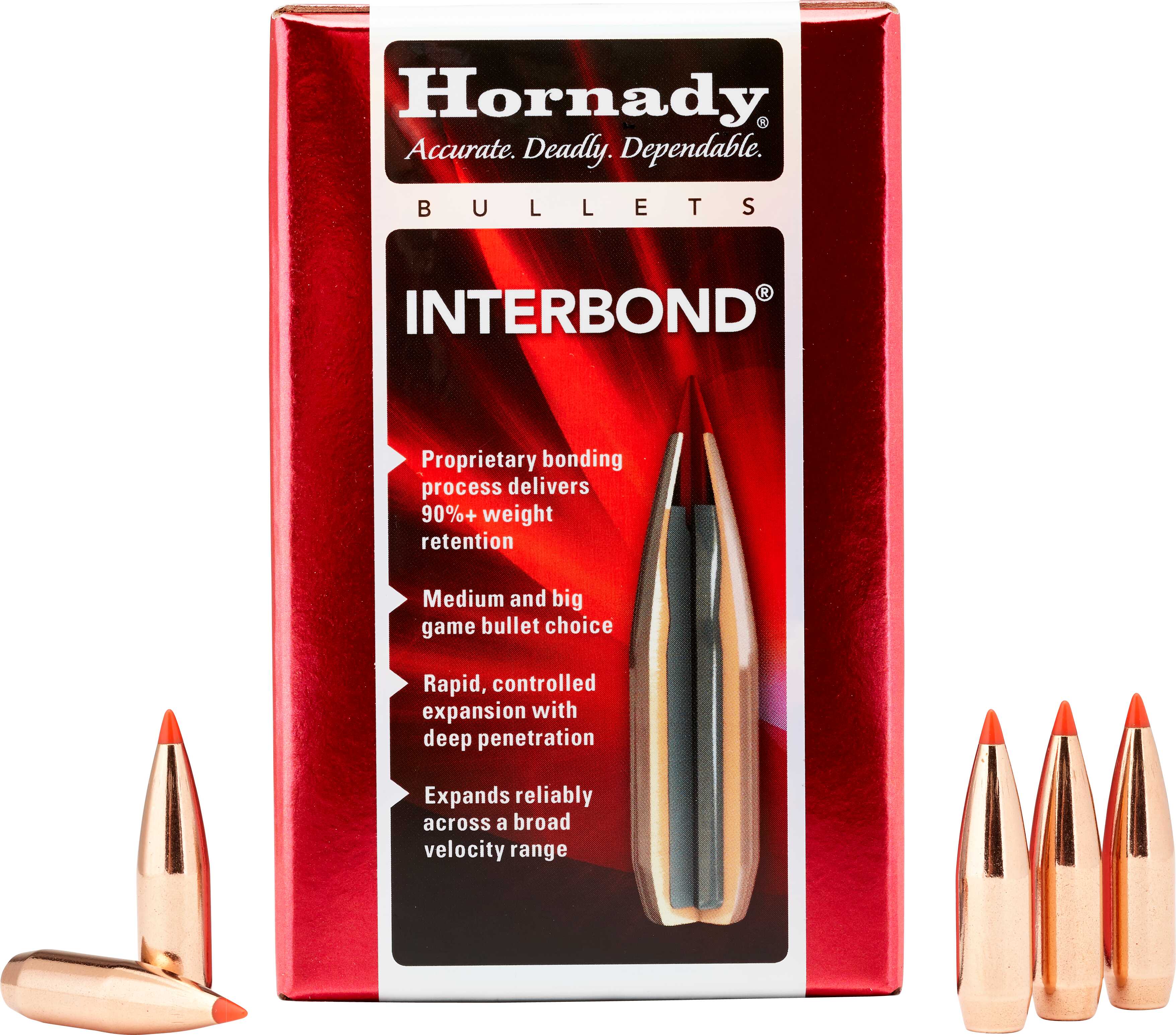Hornady Bullet 30 Caliber 165 Grain Interbond Per 100