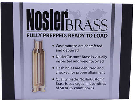Nosler 25-06 Remington Unprimed Rifle Brass 50 Count
