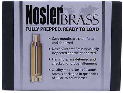 Nosler Unprimed Brass Rifle Cartridge Cases 50/ct .338 Win Mag