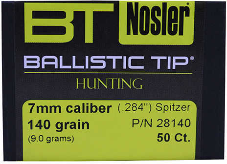 Nosler 7MM 140 Grains Ballistic Tip .284 50/Box Bullets