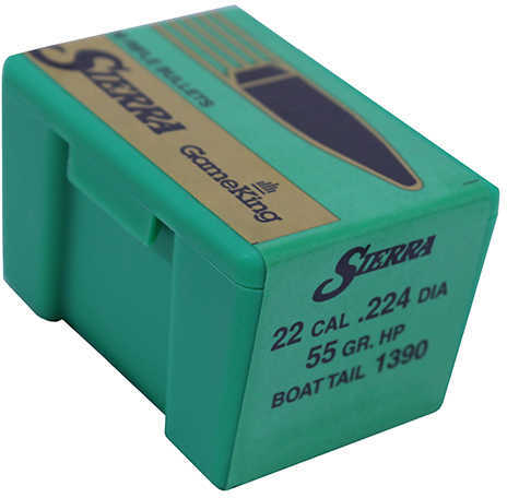 Sierra 22 Caliber 55 Grains HPBT .224" 100/Box Bullets