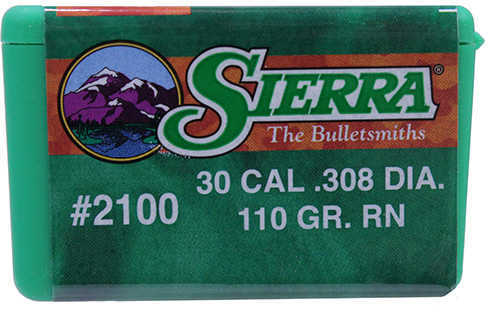 Sierra 30 Caliber 110 Grains Rn .308" 100/Box Bullets