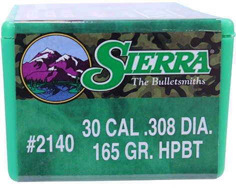Sierra 30 Caliber 165 Grains HPBT .308" 100/Box Bullets