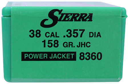 Sierra 38 Caliber 158 Grains JHC .357" 100/Box Bullets