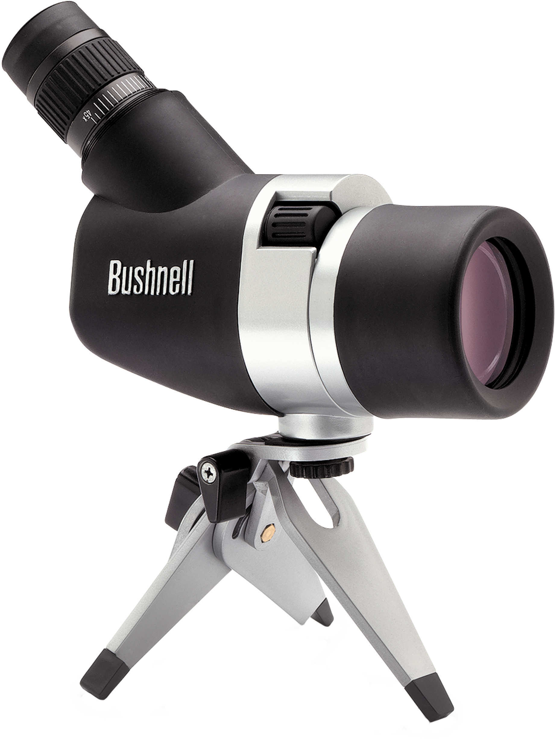 Bushnell Spacemaster 15-45X50mm 45-Degree Collapsible Spotting Scope Silver/Black - Compact Design Tripod Ca